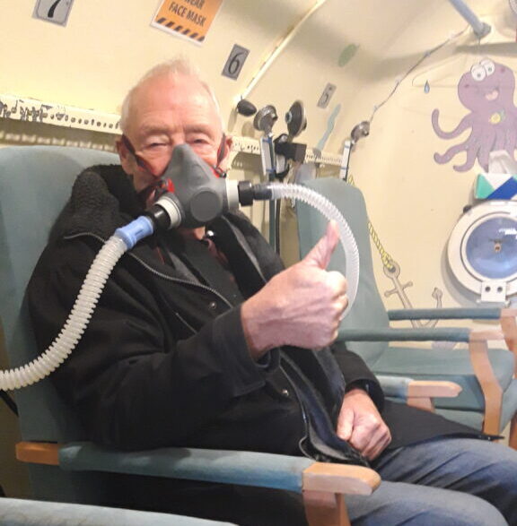 Peter receiving Oxygen Therapy for Long Covid