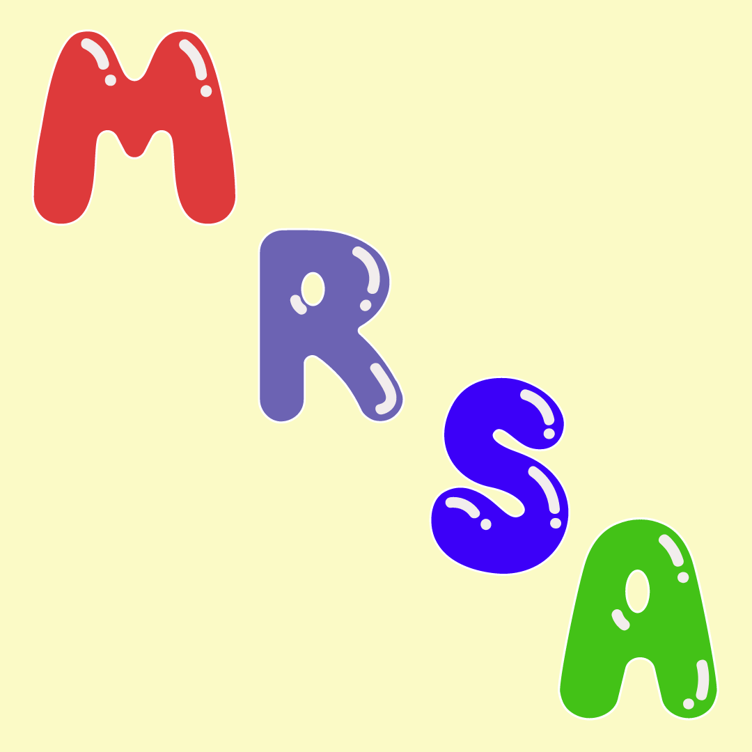 Letters spelling MRSA