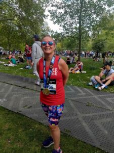 Evarine running for Team HMDSTC